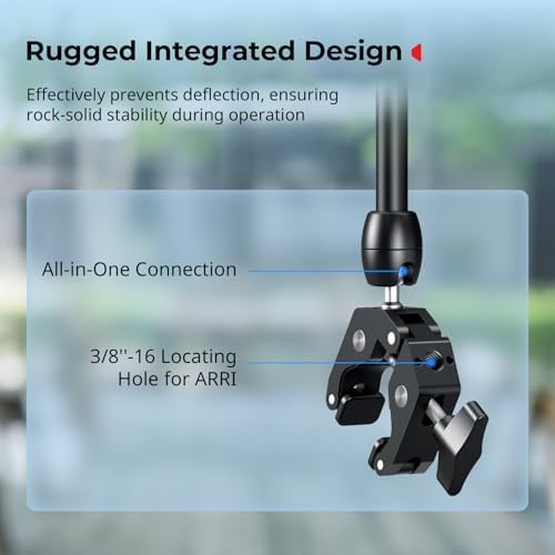 SMALLRIG Desktop Magic Arm Support with Super Clamp Kit, Phone Mount Clamp