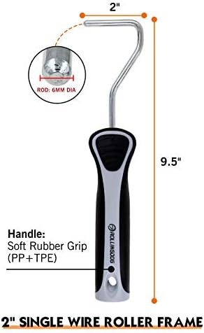 ROLLINGDOG 2 Inch Small Paint Roller Frame Single Rod