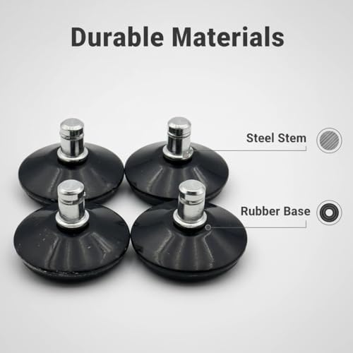 5pcs 2" Bell Glides Replacement Wheels for Office Chair, Adjustable Sliding Wheel Stopper, Fixed Office Chair Wheel(Black)