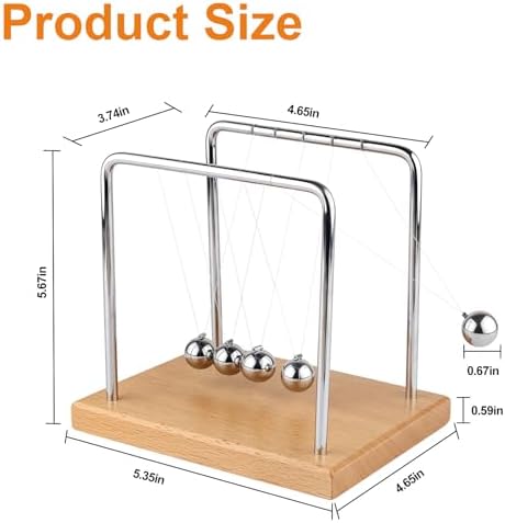 Newton's Cradle Balance Balls Fascinating Physics Gadget for Home and Office 7 Beads (5 Beads)