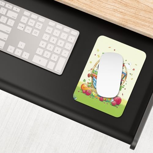 Small Mouse Pad, Mini Mouse Pad 6 x 8 Inch, Thick Rubber Waterproof Mouse Mat, Cute Mousepad for Women Men Wireless Mouse Laptops Home Office, Fruit Cat