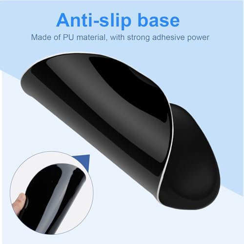 Ergonomic Mouse Pad with Gel Wrist Support, Comfortable Wrist Rest Mousepad with Non-Slip PU Base for Pain Relief, Desk, Home & Office(Grey)