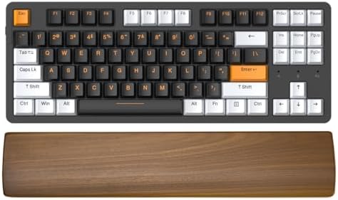 Ergonomic Wooden Wrist Rest Support for 87 Key Mechanical Keyboard