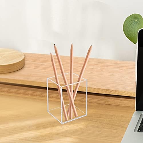 Ptaedex Acrylic Pen Holder Organizer, Clear Pencil Holder for Desk, 2 Pack