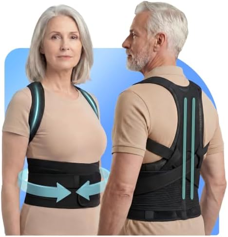Posture Corrector for Men/Women, Full Back Brace, Lumbar Support