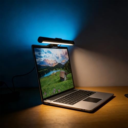Anti Glare Computer Screen Lamp with Dimmable Brightness and Color Temperature for Gaming and Reading Touch Control Lamp