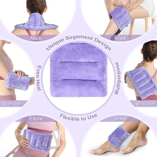 SuzziPad Microwave Heating Pad for Muscle Soreness Fatigue, 7"X16", Purple