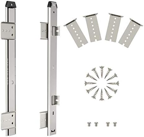 FRMSAET Drawer Slides 12/14/16/18inch Cabinet Rails Hardware-14 inch Silver