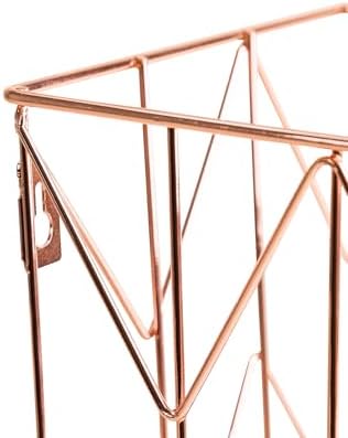 U Brands Hanging File Desk Organizer, Rose Gold Wire Metal - 854U02-06