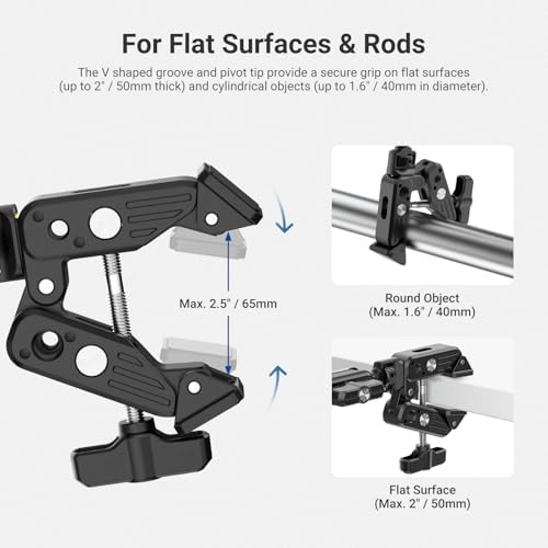 NEEWER Basics Magic Arm with Desk Clamp for Phone Webcam Camera Mic, UA062