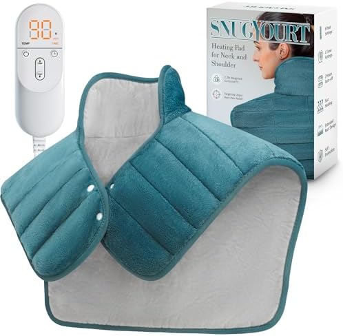 Weighted Heating Pad for Shoulder Back, Neck Heated Wrap,6 Heat Levels