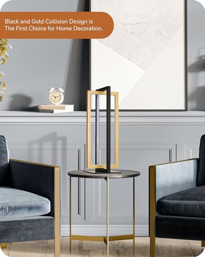 EDISHINE LED Table Lamp Set of 2, Modern Dimmable Nightstand Lamps, Gold