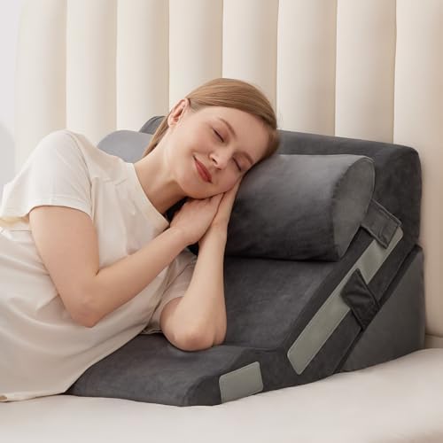 MEGCXIT Wedge Pillow Set for After Surgery, Bed Wedge, 3PCS, Grey
