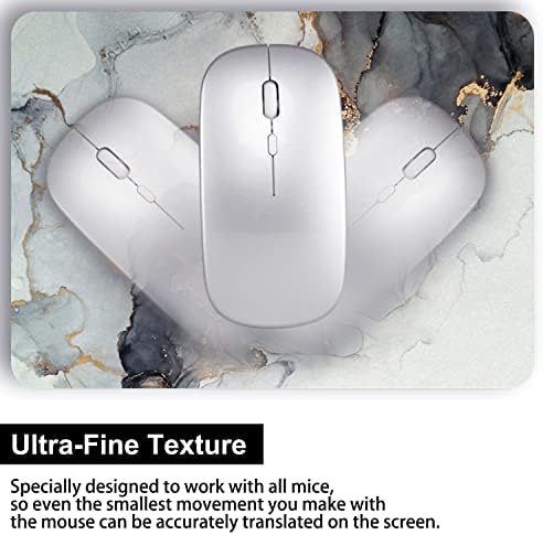 Audimi Small Mouse Pad 6 x 8 Inch, Mini Mouse Pad Thick for Laptop Wireless Mouse Home Office Travel, Portable & Washable (Grey Marble)