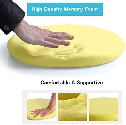 Sigmat Memory Foam Seat Cushion Anti-Slip Soft Round Stool Cushion Chair Pad 16 Inch Graphic
