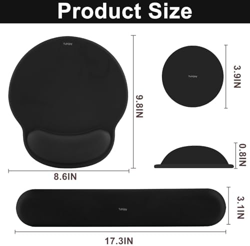Ergonomic Mouse Pad with Wrist Rest, Mouse Pads for Desk Wrist Support