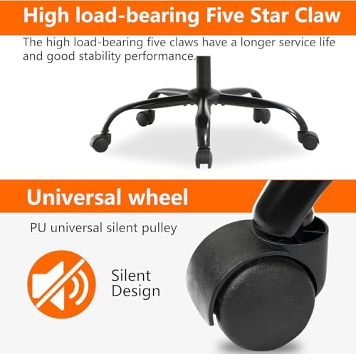 PC Gaming Chair with Footrest, Ergonomic Home Office Chair with Lumbar Support & Headrest Pillow, Grey