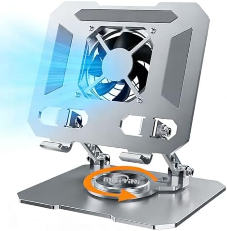 360° Rotating Desk Stand Holder with USB Cooler for iPad/Tablets
