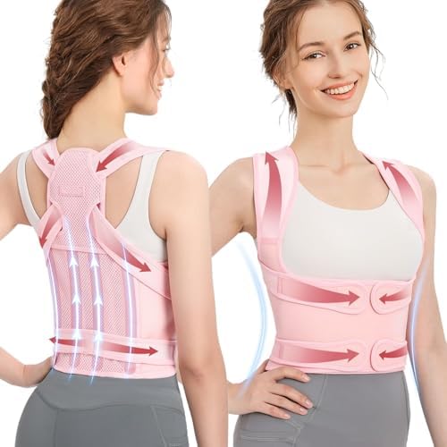 Adjustable Posture Corrector Belt Back Brace for Women and Men, Full Back Support, Shoulder Straightener for Hunchback, Scoliosis, Lumbar, Spine