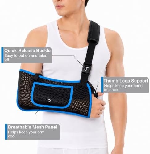 Mesh Shower Arm Sling Shoulder Immobilizer for Shoulder Surgery Recovery