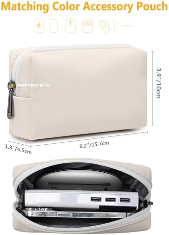 HYZUO 15-16 Inch Laptop Case Bag Sleeve with Stand, Beige