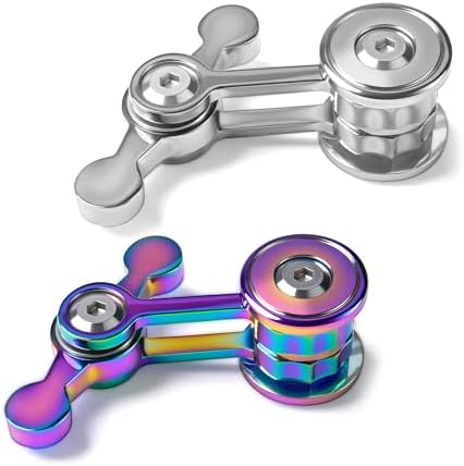 Fidget Spinner for Adults, Metal Silent Figette Office Desk Toy Quiet Cool Gadgets Gifts for Teen Boys Kid Anxiety Stress Relief Calm Down Sensory Autism Autistic ADHD Airplane Travel (Color+Silver)