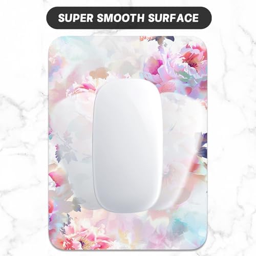 Small Mouse Pad, Mini Mouse Pad 6 x 8 Inch, Thick Rubber Waterproof Mouse Mat, Cute Mousepad for Women Men Wireless Mouse Laptops Home Office, Floral Pattern