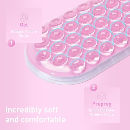 Gel Mouse & Keyboard Wrist Rest Set,Wrist Rest for Computer Keyboard,Mouse Wrist Support,Pain Relief,Cool Touch,Non-Skid