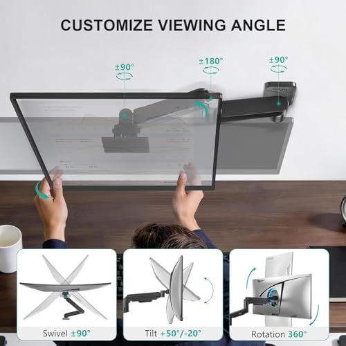 WALI Monitor Wall Mount for 13-49 inch Ultrawide Screens, up to 44 lbs