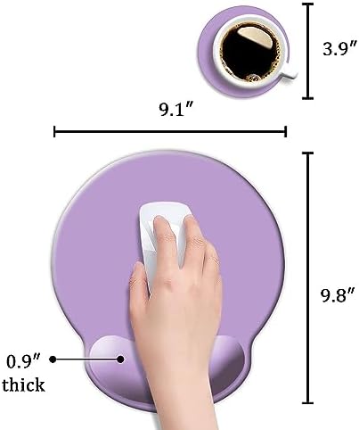 DOOKE Ergonomic Mouse Pad with Wrist Support, Cute Wrist Pad with Non-Slip Rubber Base for Computer, Laptop, Home Office Gaming, Working, Easy Typing & Pain Relief,Clove Purple