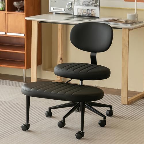 Cross Legged Office Chair, Swivel Meditation Desk Chair with Back Support