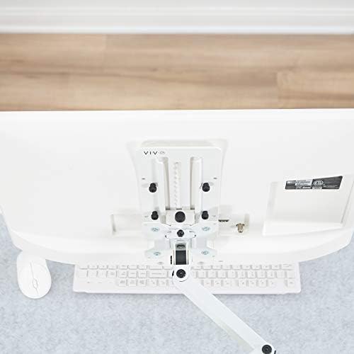 VIVO Height Adjustable VESA Adapter for Single 13 to 27 inch Monitor, Accessory Bracket Kit for Individual Screen, White, STAND-VAD3W