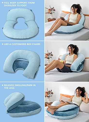 INSEN Reading Pillow, Back Pillow for Sitting in Bed and Couch, Gaming Pillow for Adults, Sit Up Support for Bed