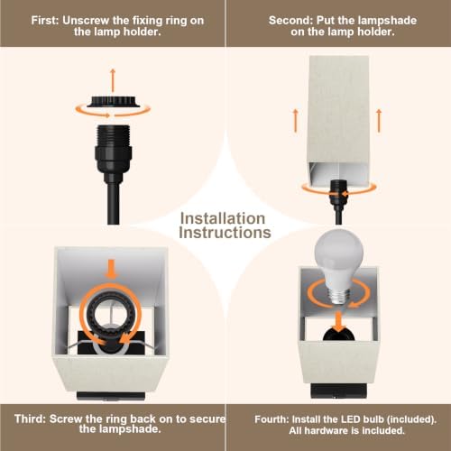 Bedside Table Lamps for Bedroom Touch Nightstand Lamp with USB C+A
