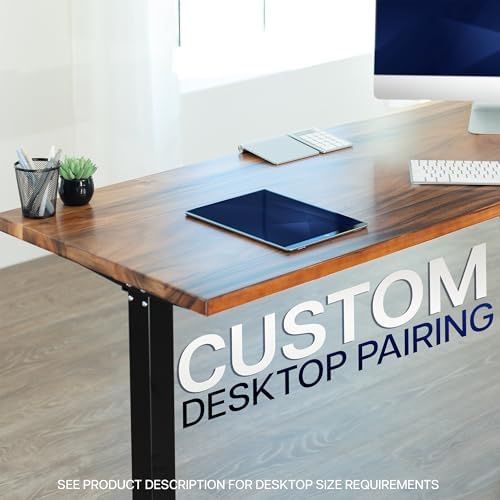 VIVO Black Electric Corner 3 Leg Standing Desk Frame, DESK-E384B