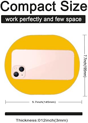 Small Mouse Pad, Portable, Waterproof and Non-Slip Rubber Bottom, Unisex, Wireless Mouse, Laptop Keyboard Tray, Office Travel Yellow 5.5X7.5 Inch
