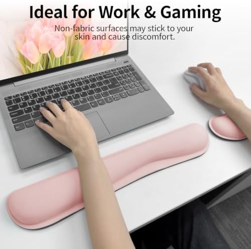 Bloss 2 Pink Wrist Rest for Mouse & Keyboard, Ergonomic Wrist Support
