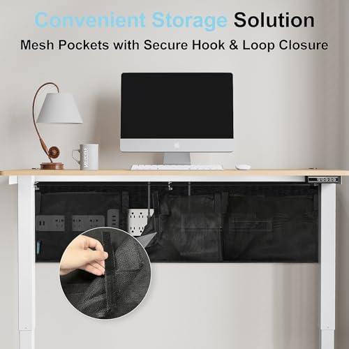 No Drill Under Desk Cable Management Privacy Panel,47.2" Felt Modesty Panel