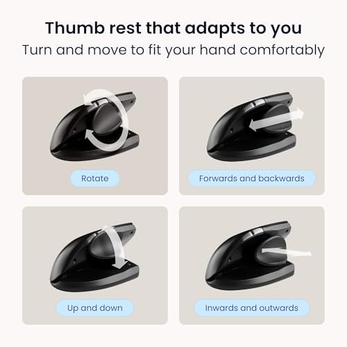 Contour Unimouse Adjustable Ergonomic Vertical Mouse, Left Handed, Wireless