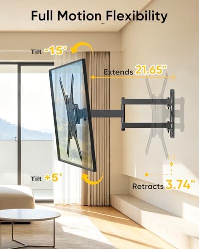 FORGING MOUNT Full Motion TV Wall Mount for 26-65 inch TVs up to 88 lbs