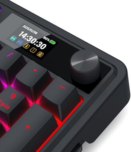 Redragon K719 PRO Wireless 95-Key Gasket Gaming Keyboard, TFT Screen & Knob