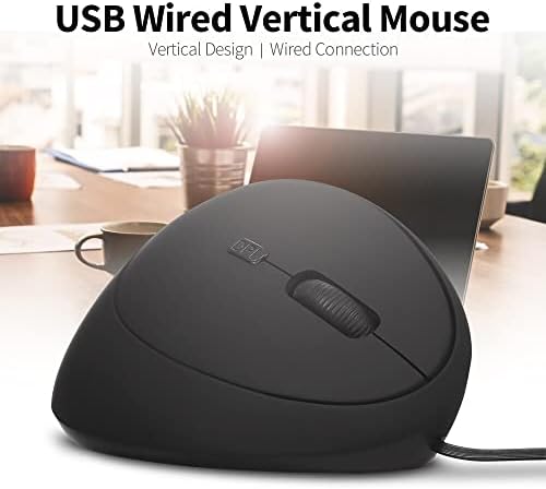 Wired Mouse Vertical Ergonomic Optical Mouse USB Mice Corded Mouse for Computer/Laptop/PC/Desktop/Mac/Office/Desktop, Better for Small Medium Sized Hands, with Cord, with Side Buttons, Gifts