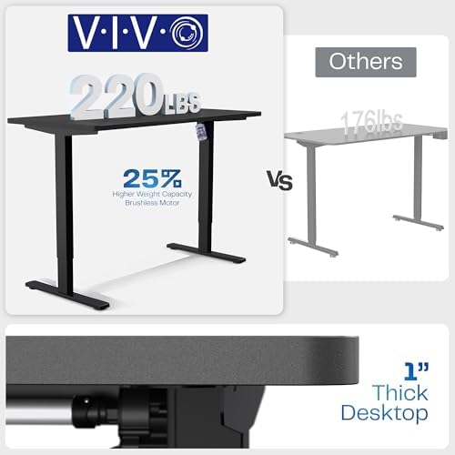 VIVO Rustic Vintage Brown 60 x 30 in Standing Desk, DESK-KIT-1W6N-30