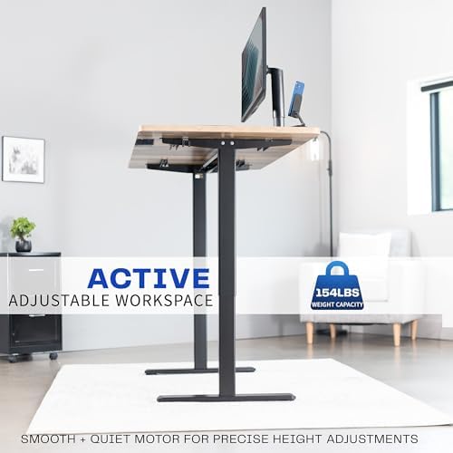 VIVO Reclaimed Wood 60 x 30 in Standing Desk, DESK-KIT-0B6P