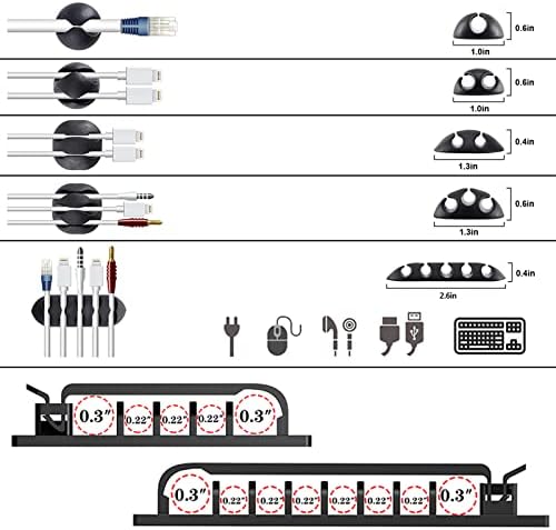 311Pcs Cable Management Organizer Kit 4 Cable Sleeve Split