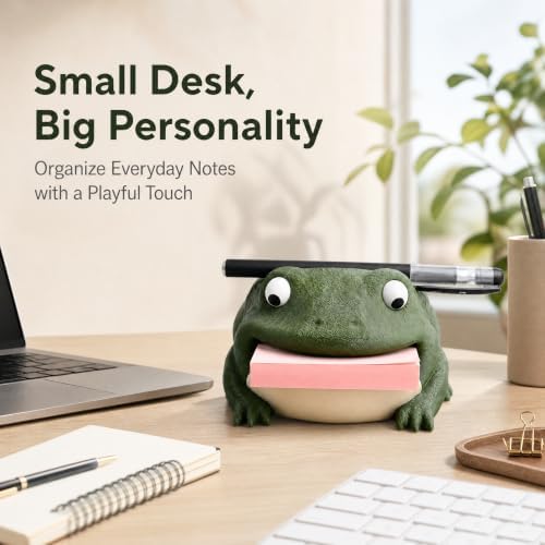 Toad Sticky Note Holder, 3D Printed Desk Organizer