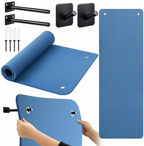 Briwooody Yoga Mat with Hanging Holes