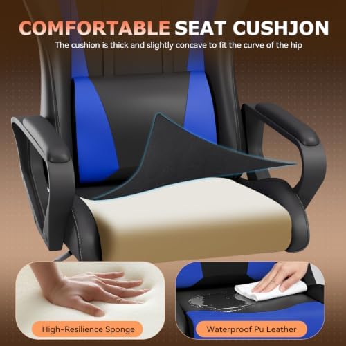 BestOffice Ergonomic Gaming Chair for Adults, Video Game Chair, Blue