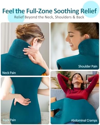 Heating Pad for Neck and Shoulder Pain Relief, Birthday Gifts for Women Mom Wife Sister Her, 2lb Electric Heating Pad for Back, 6 Heat Settings, Auto Shut Off, Large 17x23inch, Purple