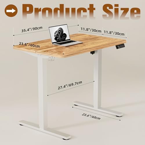 Small Standing Desk, 35"x24" Height Adjustable Sit-Stand for Home Office